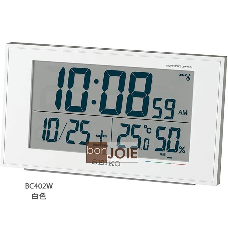 日本精工 SEIKO 數位時鐘 BC402W BC402K BC417S SQ784A 溫度 濕度 大字幕 BC402-細節圖4
