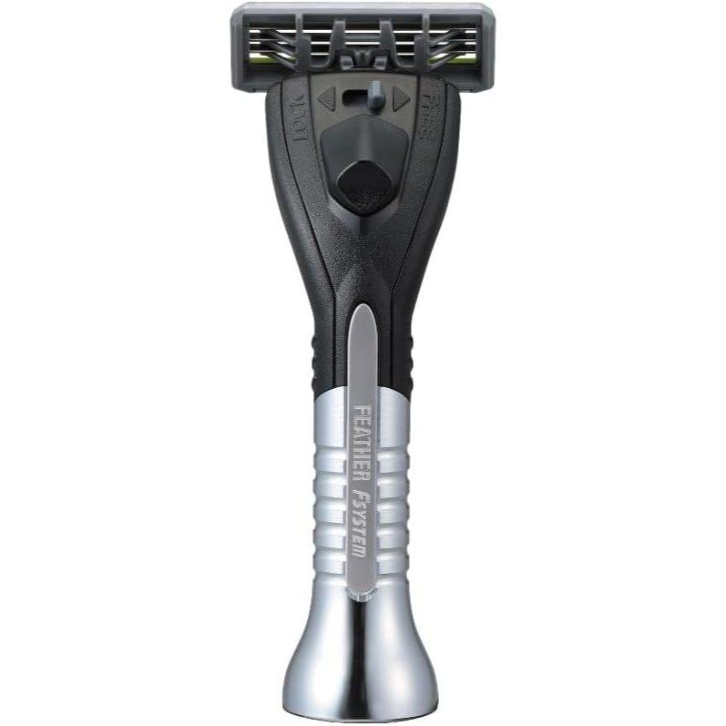 日本製 羽毛牌 FEATHER F-System 系列 Butler 刮鬍刀 剃鬚刀 固定 多動向 職業用 管家系列-細節圖9