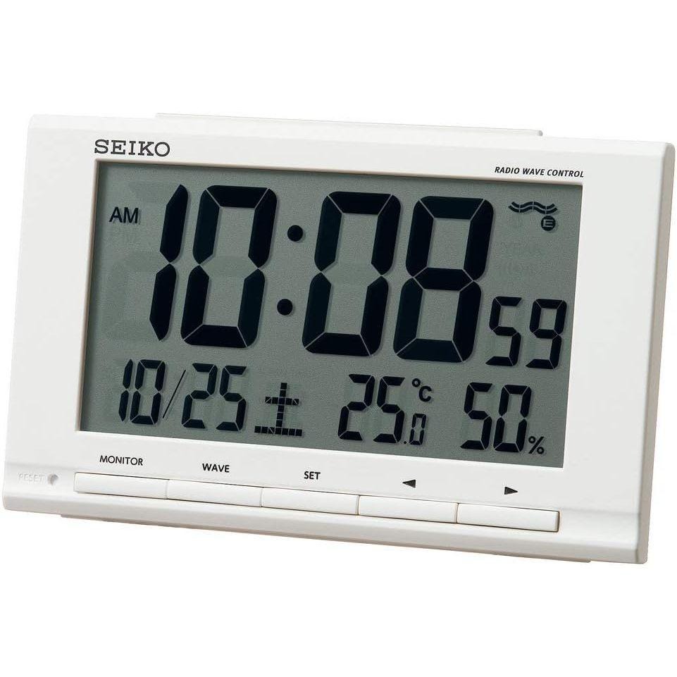 日本精工 SEIKO 數位時鐘 SQ789W SQ799B 前面版按鍵式 溫度 濕度 大字幕-細節圖5