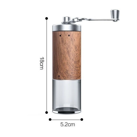 HELS永續品味(出清+台灣現貨) 磨豆機 咖啡磨豆機 木紋不鏽鋼 手動磨豆器 研磨機 手磨咖啡機 陶瓷磨粉 旅遊露營-細節圖9