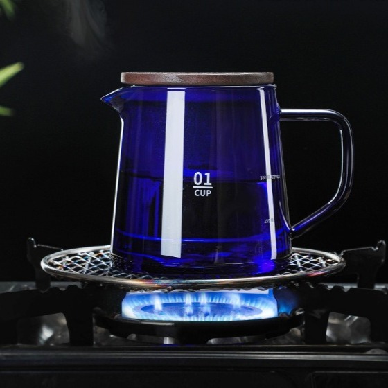 HELS永續品味(台灣現貨)咖啡濾杯 彩色高硼矽耐熱玻璃 相思木蓋 咖啡壺手沖壺 咖啡分享壺 手沖咖啡壺-細節圖9