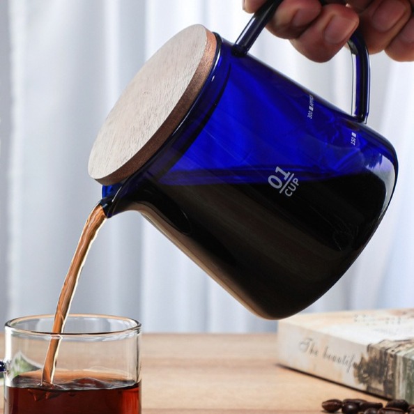 HELS永續品味(台灣現貨)咖啡濾杯 彩色高硼矽耐熱玻璃 相思木蓋 咖啡壺手沖壺 咖啡分享壺 手沖咖啡壺-細節圖8
