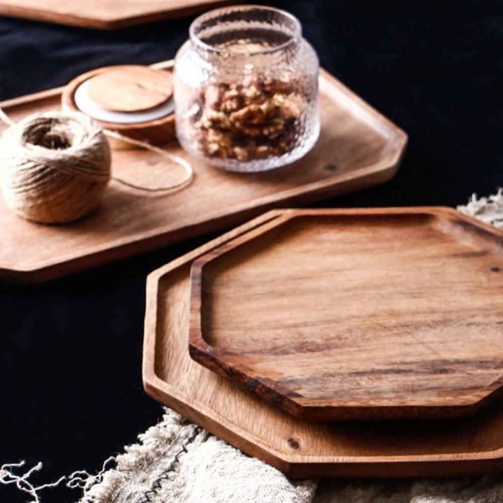 HELS永續品味(新品優惠+台灣現貨) 木盤 裝飾 零食 露營 點心盤 下午茶 壽司盤 起司盤 起士盤 八角托盤-細節圖5