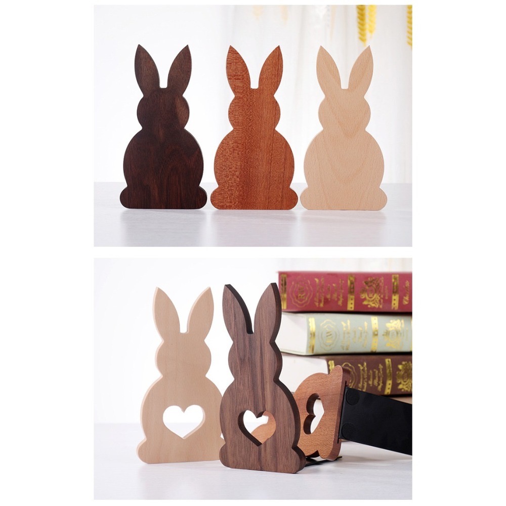 HELS永續品味(新品+台灣現貨) 書架 收納 書擋 書檔 收納書架 實木書櫃 書架 桌上收納 書立 實木書架 兔子-細節圖9