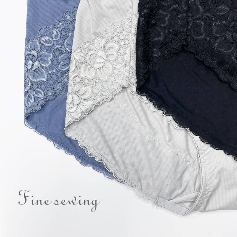 台灣🌼貼身好夥伴🌼 鋅抗菌x透氣收腹蕾絲內褲 1組2件 L號-細節圖5