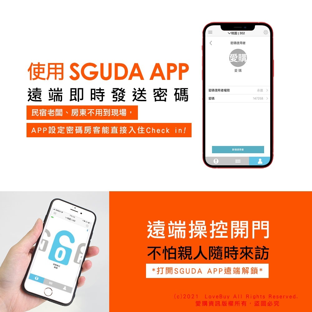 SGUDA U-LOCK 聲控+無線遠端智能鎖(民宿&房東的好幫手)(附基本安裝)-細節圖3