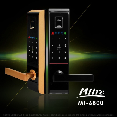 Milre美樂 MI-6800手把型電子鎖(密碼/指紋/卡片/鑰匙)(附基本安裝)