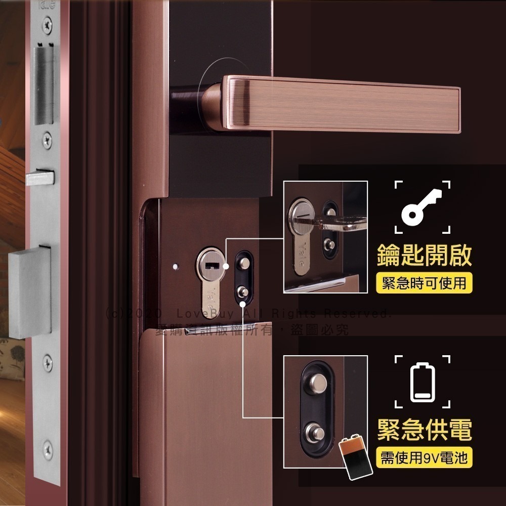 Yale耶魯 YDM-7116A手把型電子鎖(卡片/密碼/鑰匙/指紋)(附基本安裝)-細節圖6