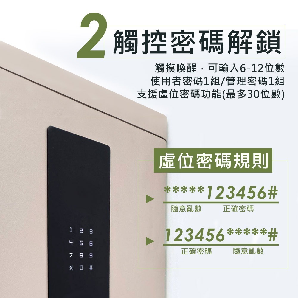 台熱牌 掌靜脈/密碼/鑰匙 電子保險箱TES-70G-細節圖4