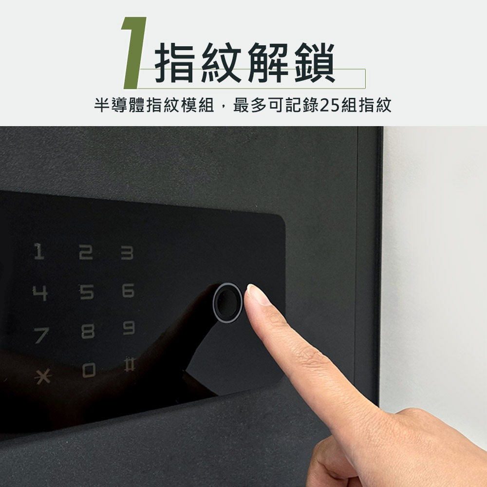 台熱牌 指紋/密碼/鑰匙/遠端控制保險箱TES-30B-細節圖3