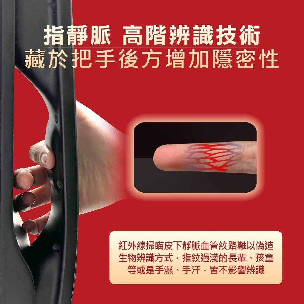 台熱牌推拉式電子鎖V1(人臉/指靜脈/密碼/卡片/鑰匙/APP遠端/雙向通話)(附基本安裝)-細節圖5