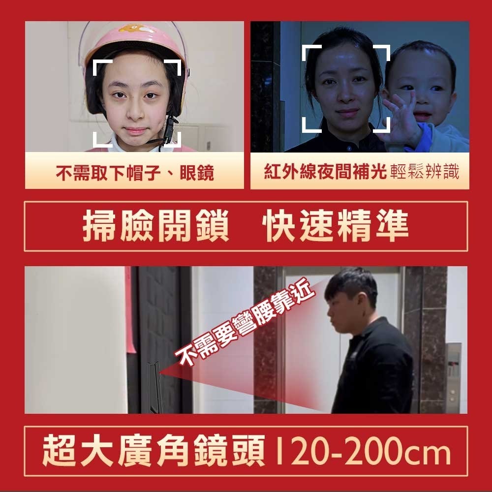 台熱牌推拉式電子鎖V1(人臉/指靜脈/密碼/卡片/鑰匙/APP遠端/雙向通話)(附基本安裝)-細節圖7