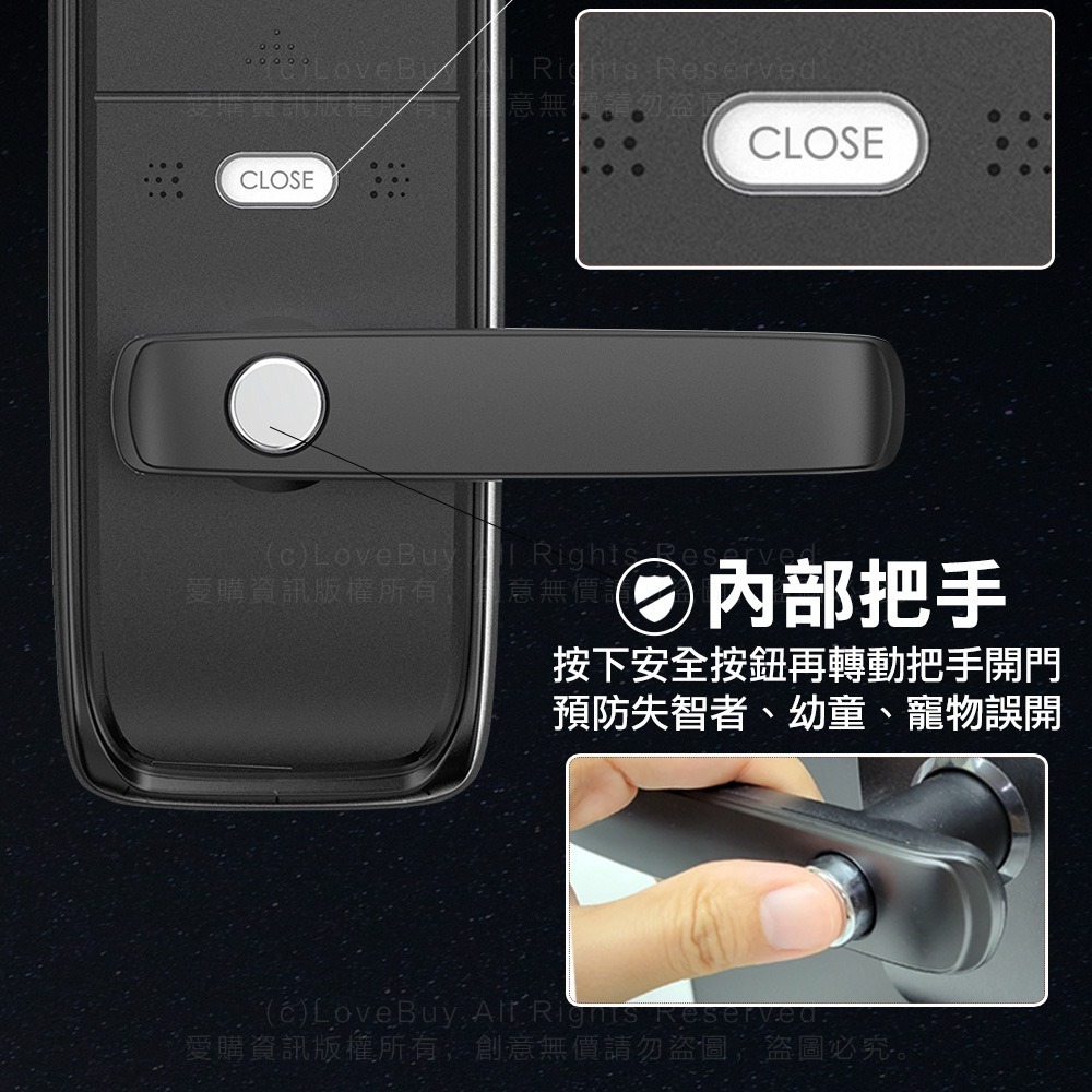 dormakaba ML770手把型電子鎖(指紋/卡片/密碼/鑰匙)(附基本安裝)-細節圖7