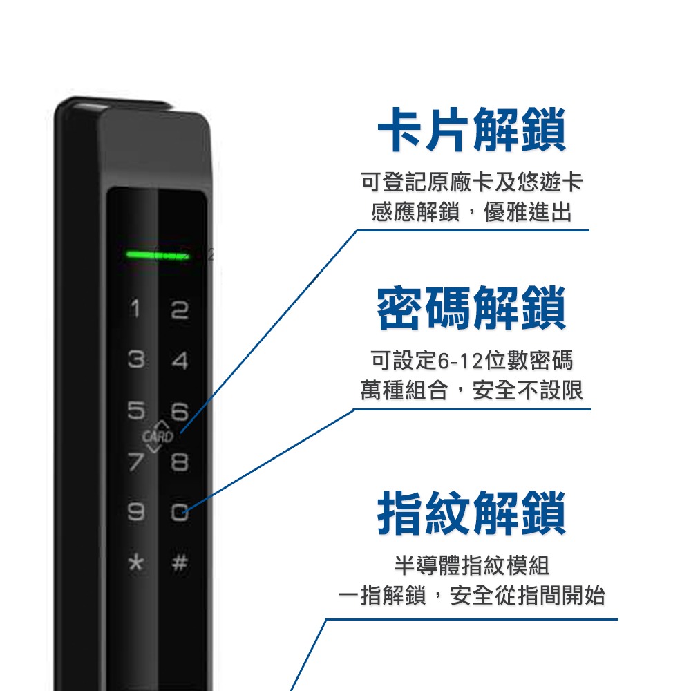 3E小島快鎖TR02 斷橋鋁門鎖/窄框鎖(密碼/卡片/鑰匙/指紋/APP)(附基本安裝)-細節圖6