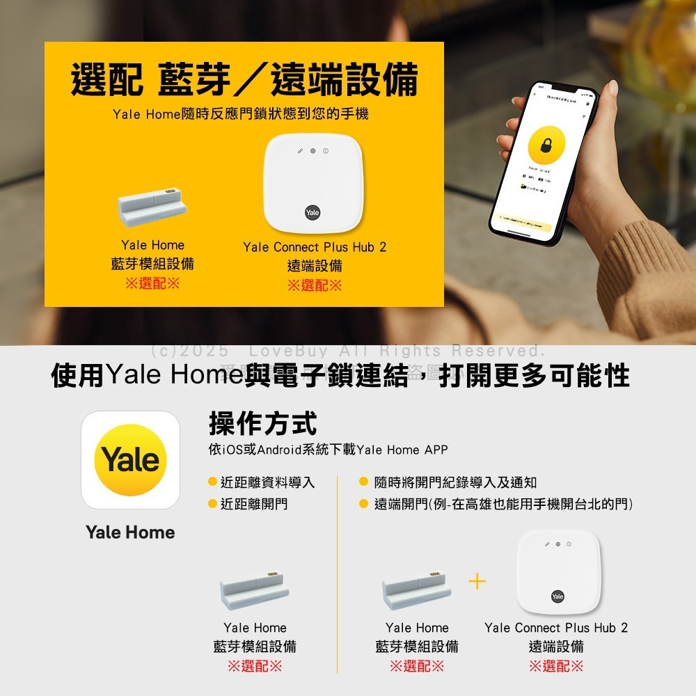 Yale耶魯 Hera Pro推拉式電子鎖(卡片/密碼/鑰匙/指紋)(附基本安裝)-細節圖9