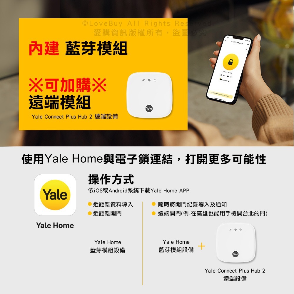 Yale耶魯 YDM5565手把型電子鎖(卡片/密碼/鑰匙/藍牙)(附基本安裝)-細節圖7