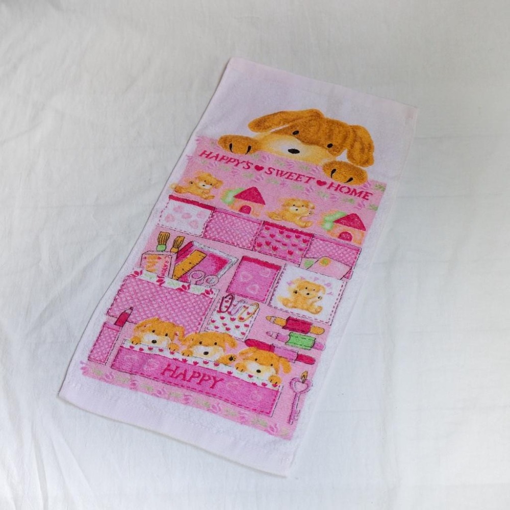 台灣製造=純棉吸水 印刷童巾(狗狗)(小熊) 25元/條 兒童毛巾 純棉毛巾 吸水毛巾 卡通毛巾-細節圖5