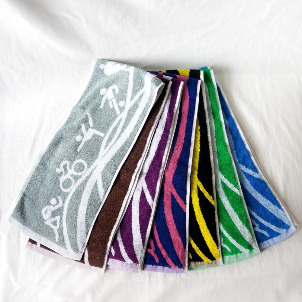 SPORT雙色提花運動毛巾(22*100公分)，雲林虎尾製造 多色可挑  獨立單條包裝/純棉/健身房毛巾/登山毛巾-細節圖4