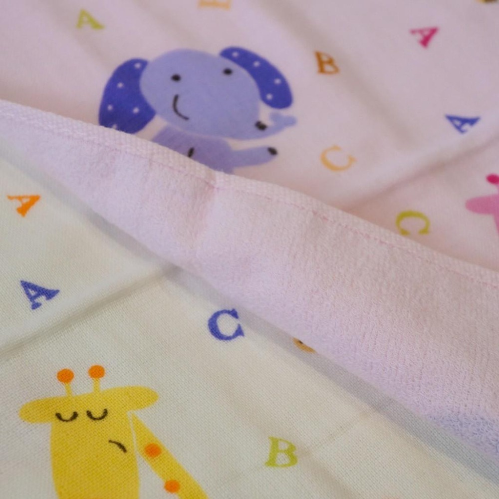 台灣製造=大象長頸鹿紗布童巾(一面棉紗一面紗布)-細節圖3
