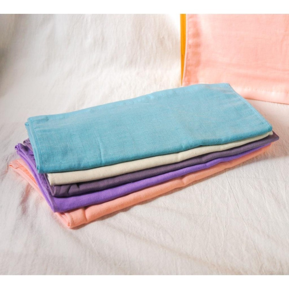 台灣製造={5色}素面紗布毛巾(一面棉紗一面紗布)33*77cm 100％純棉-細節圖4