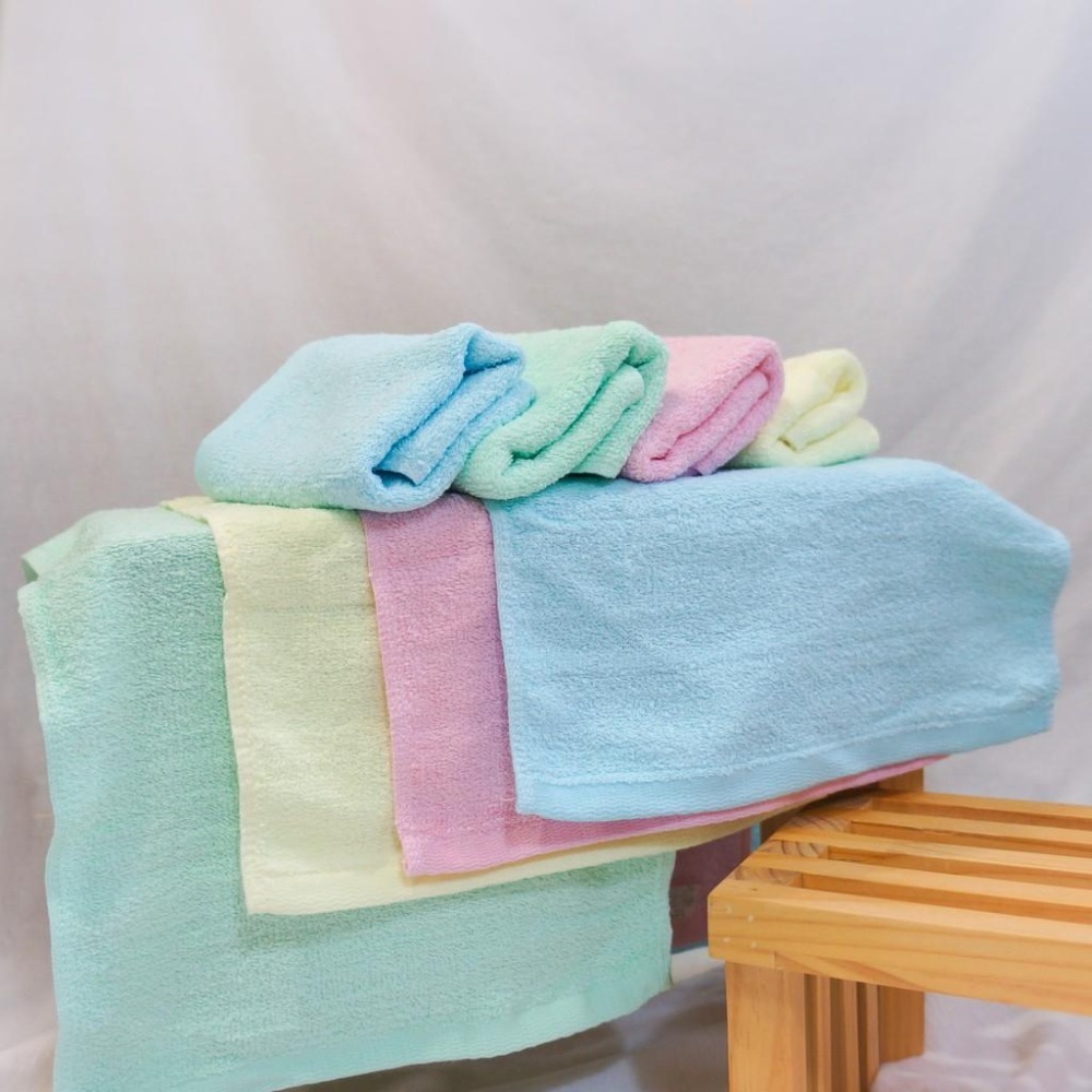 超柔軟素面的童巾 23*57cm 台灣製造 100%純棉 兒童毛巾 小毛巾 吸水毛巾-細節圖2