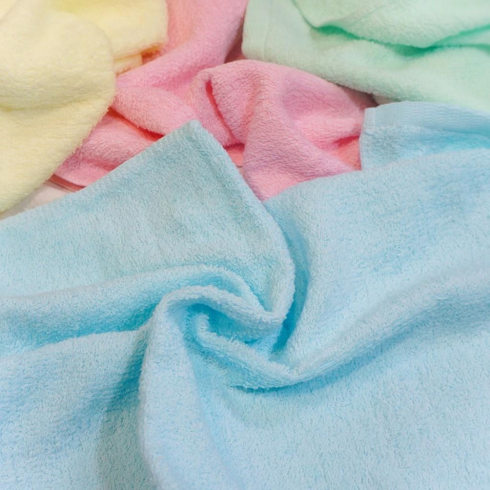 超柔軟素面的童巾 23*57cm 台灣製造 100%純棉 兒童毛巾 小毛巾 吸水毛巾-細節圖4