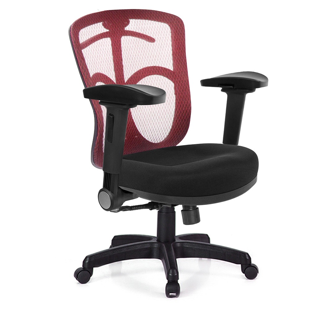 GXG 短背半網 電腦椅 (4D弧面摺疊扶手)  型號096 E1D-規格圖6