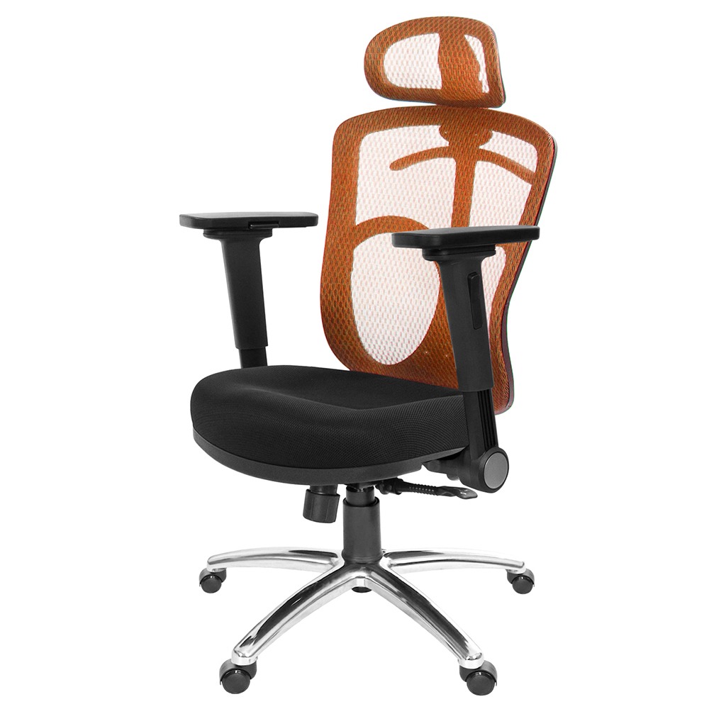 GXG 高背半網 電腦椅  (鋁腳/4D平面摺疊扶手) 型號096 LUA1H-規格圖6