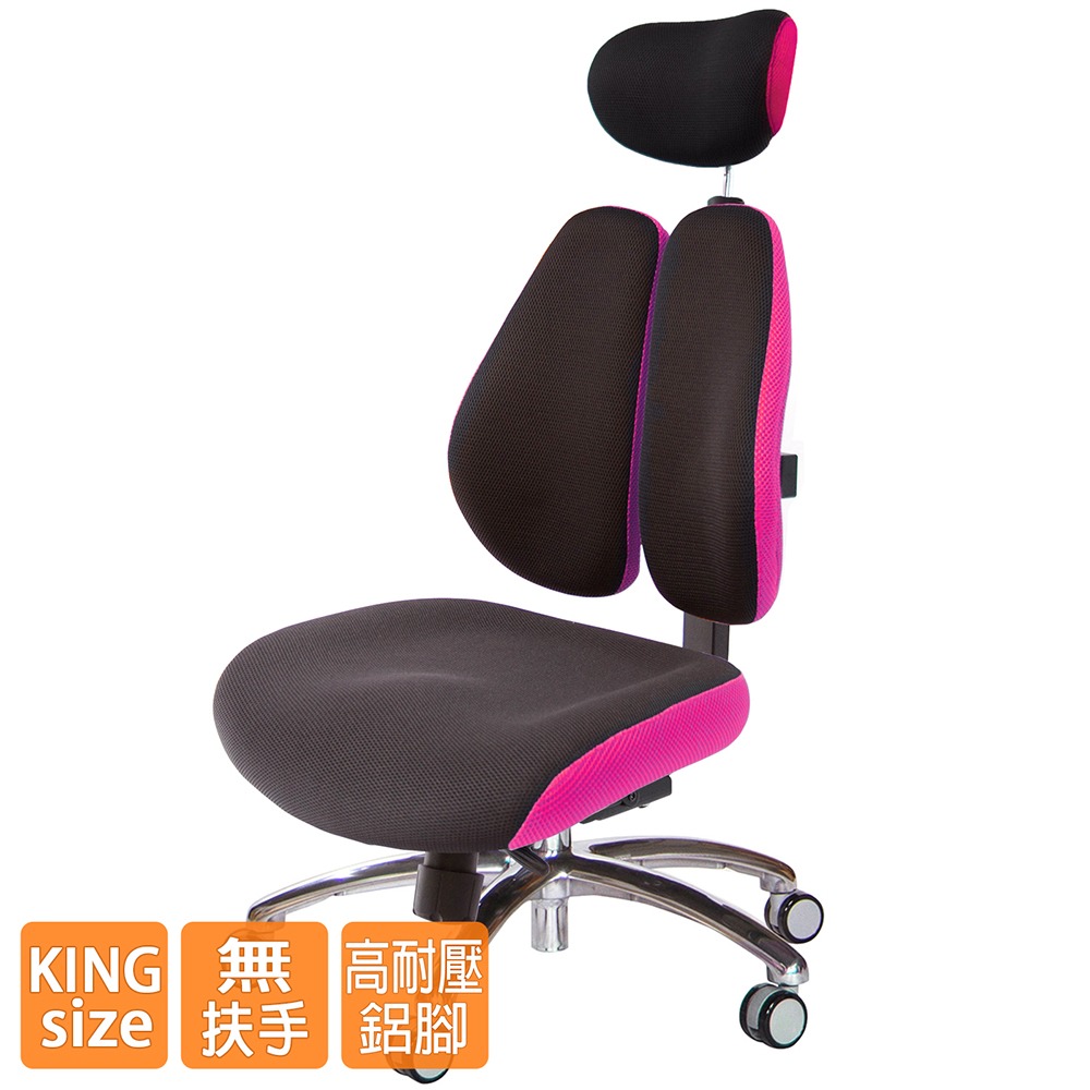 GXG 雙背DUO KING 工學椅(鋁腳/無扶手)  型號3006 LUANH-細節圖2