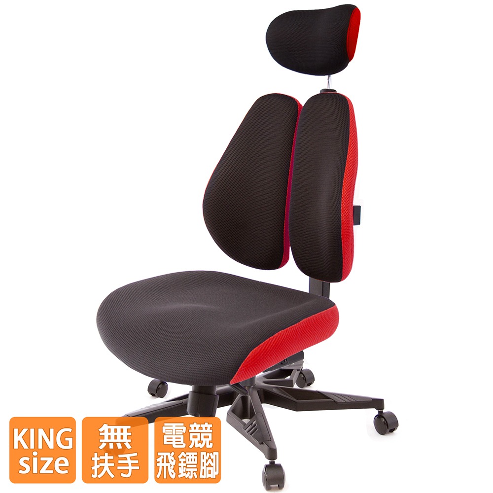GXG 雙背DUO KING 工學椅(電競腳/無扶手)  型號3006 KGANH-細節圖2