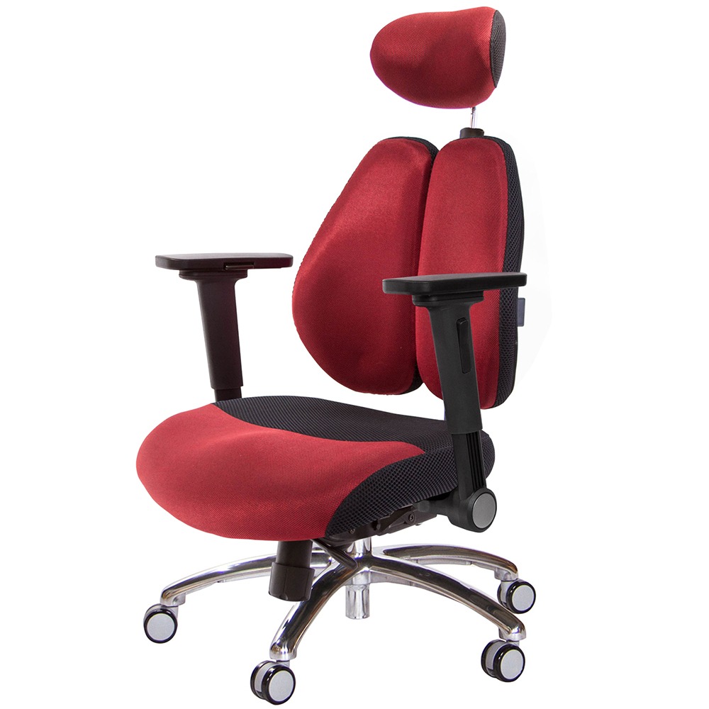 GXG 雙背DUO KING 工學椅(鋁腳/4D平面摺疊手)  型號3006 LUA1H-規格圖6