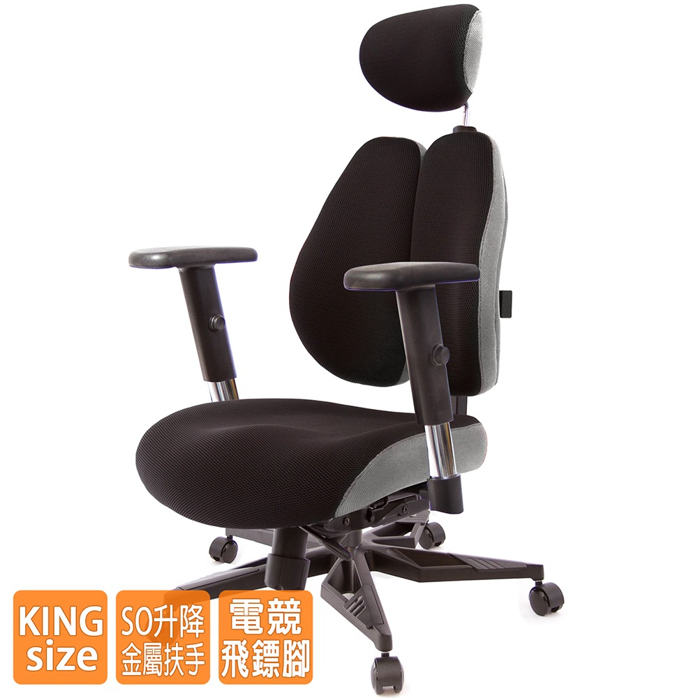 GXG 雙背DUO KING 工學椅(電競腳/SO金屬手)  型號3006 KGA5-細節圖2