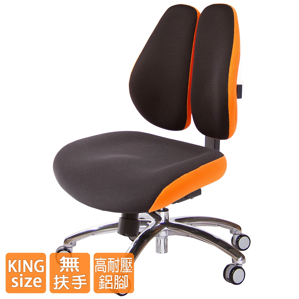 GXG 低雙背DUO KING 工學椅(鋁腳/無扶手)  型號3005 LUNH-細節圖2