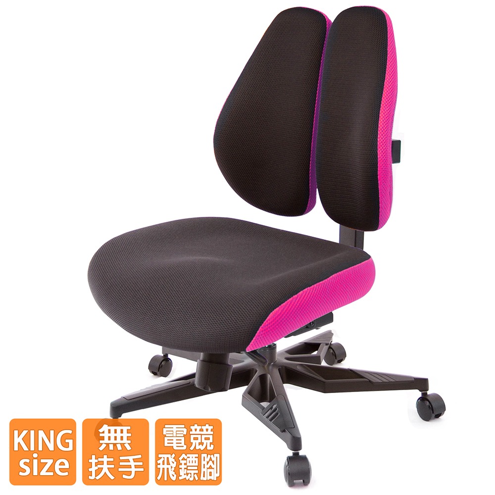 GXG 低雙背DUO KING 工學椅(電競腳/無扶手)  型號3005 KGNH-細節圖2