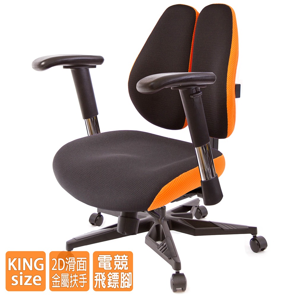GXG 低雙背DUO KING 工學椅(電競腳/2D滑面金屬手)  型號3005 KG6-細節圖2