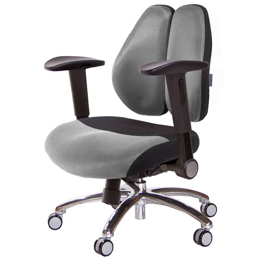 GXG 記憶棉 DUO KING 雙背工學椅(鋁腳/摺疊滑面扶手)  型號3007 LU1J-規格圖6
