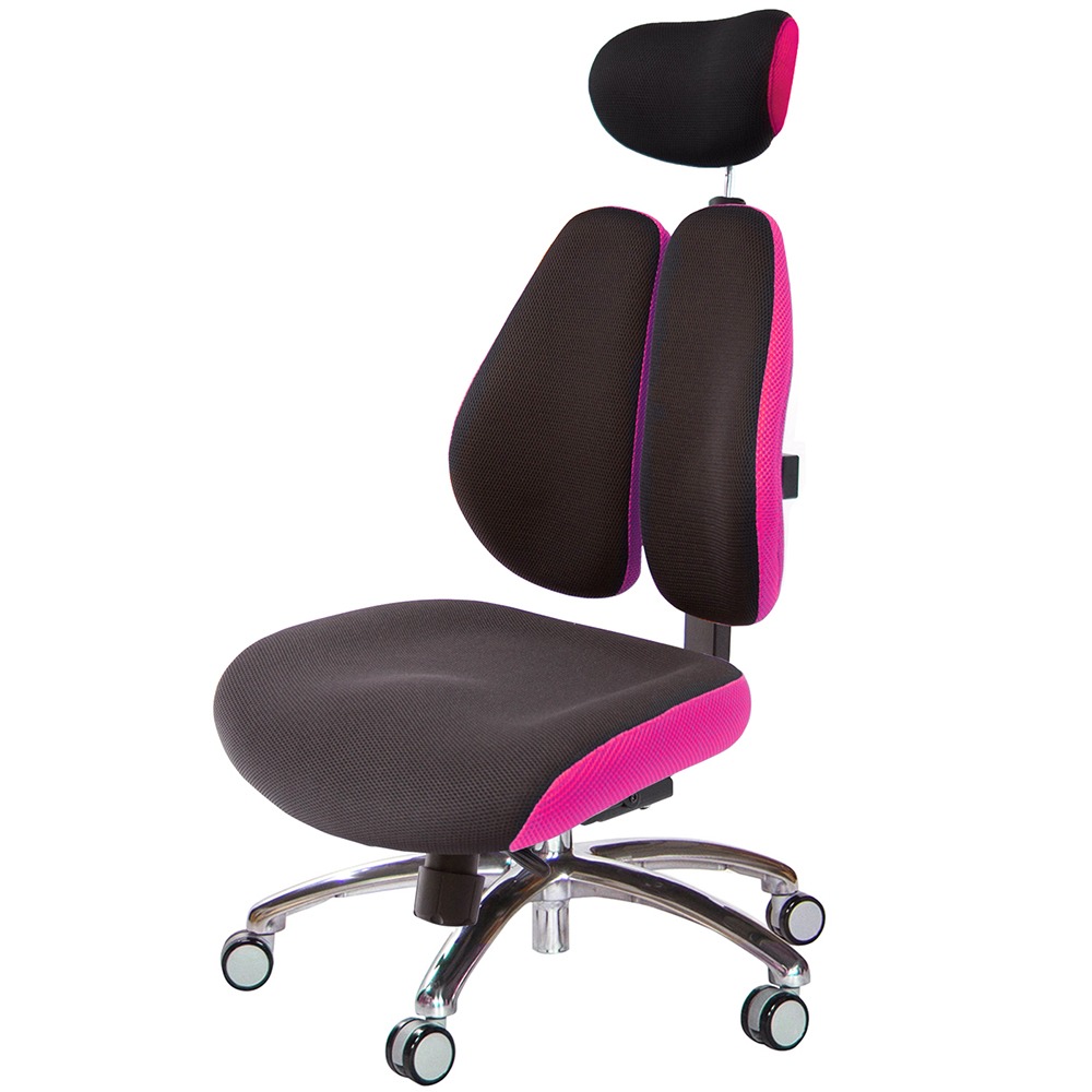 GXG 記憶棉 DUO KING 雙背工學椅(鋁腳/無扶手)  型號3008 LUANH-規格圖5