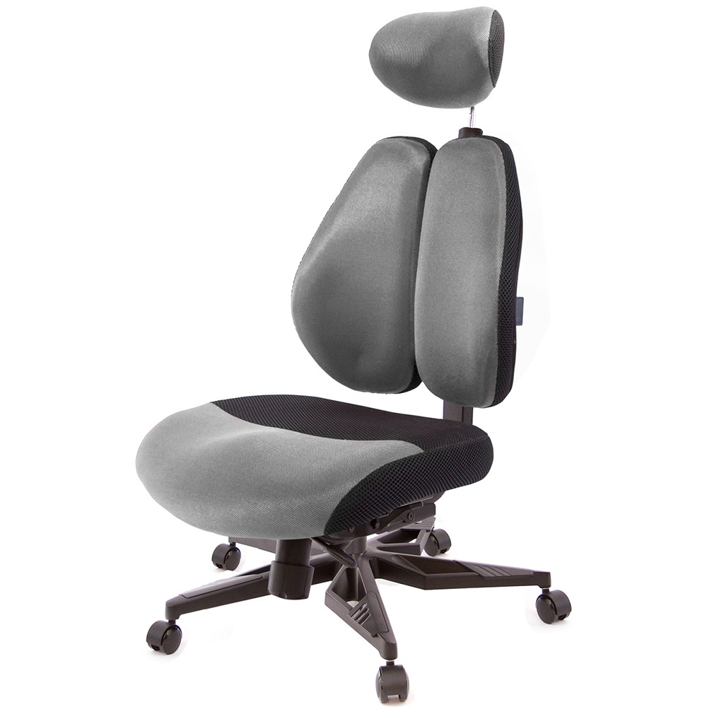 GXG 記憶棉 DUO KING 雙背工學椅(電競腳/無扶手)  型號3008 KGANH-規格圖5