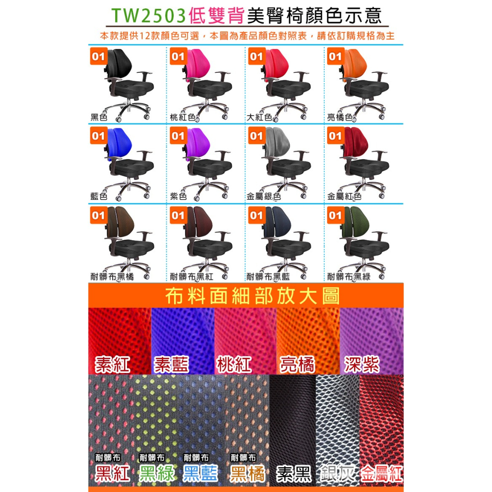 GXG 短背美臀 雙背椅 (T字扶手)  型號2503 E-細節圖5