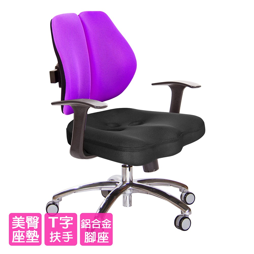 GXG 短背美臀 雙背椅 (鋁腳/T字扶手)  型號2503 LU-細節圖2