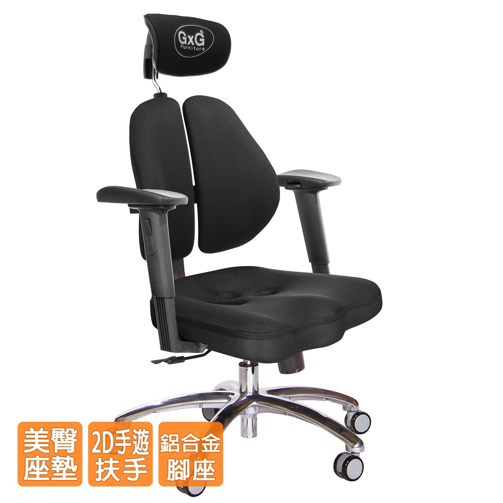 GXG 兩軸枕 雙背美臀椅 (鋁腳/2D手遊休閒扶手)  型號2534 LUA2JM-細節圖2
