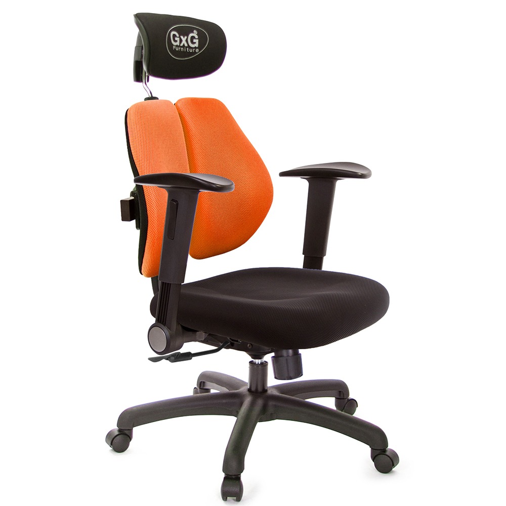 GXG 雙軸枕 雙背電腦椅(摺疊升降扶手)  型號2604 EA1-規格圖6