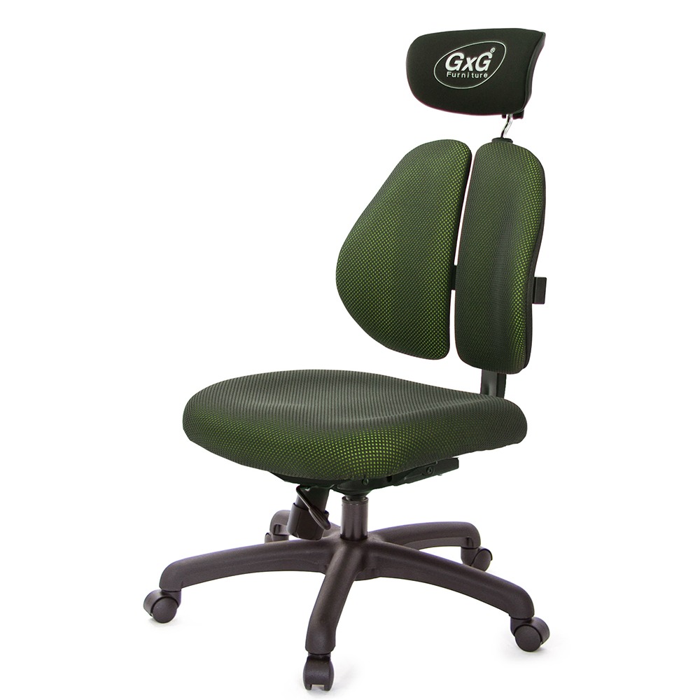 GXG 雙軸枕 雙背工學椅(無扶手) 型號2606 EANH-規格圖5