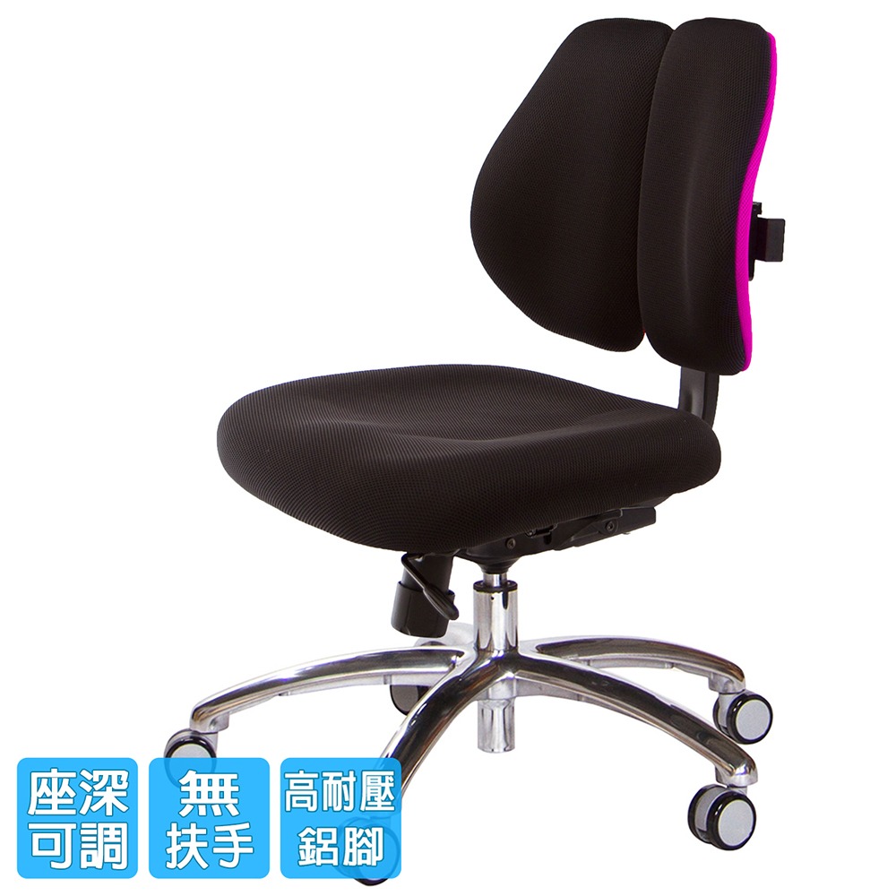 GXG 低雙背 工學椅(鋁腳/無扶手)  型號2605 LUNH-細節圖2