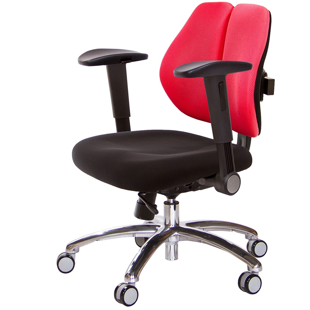 GXG 低雙背 工學椅(鋁腳/摺疊滑面扶手)  型號2605 LU1J-規格圖6