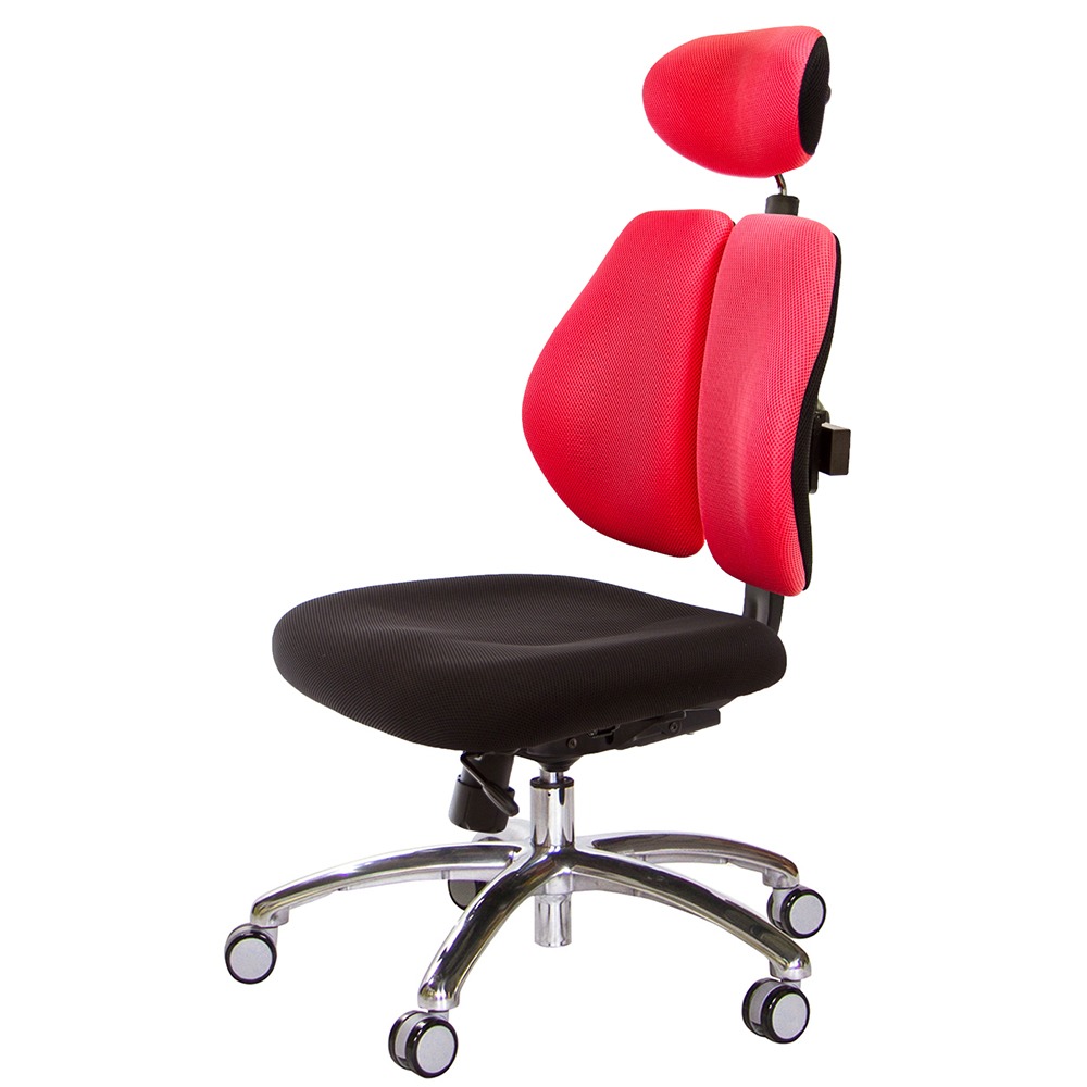 GXG 高背涼感 雙背工學椅 (鋁腳/無扶手)  型號2994 LUANH-規格圖5