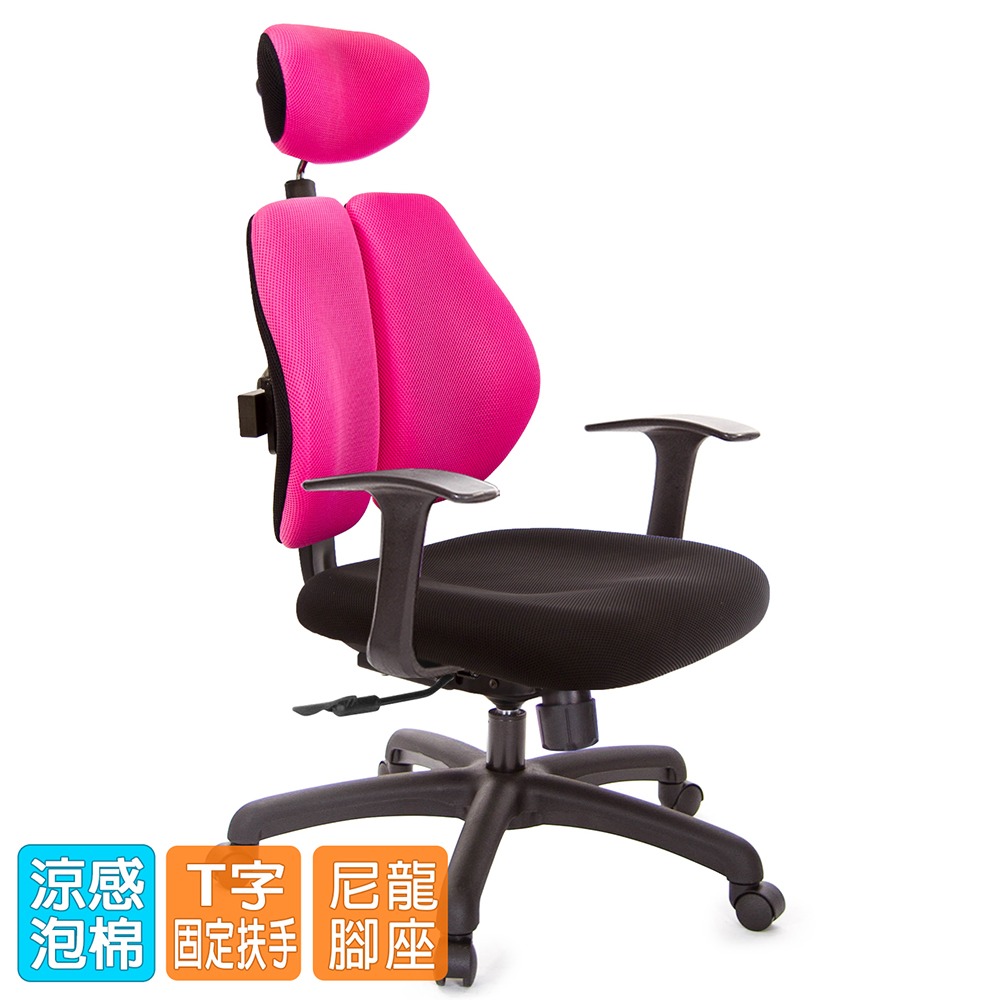 GXG 高背涼感綿 雙背椅 (T字扶手)  型號2995 EA-細節圖2