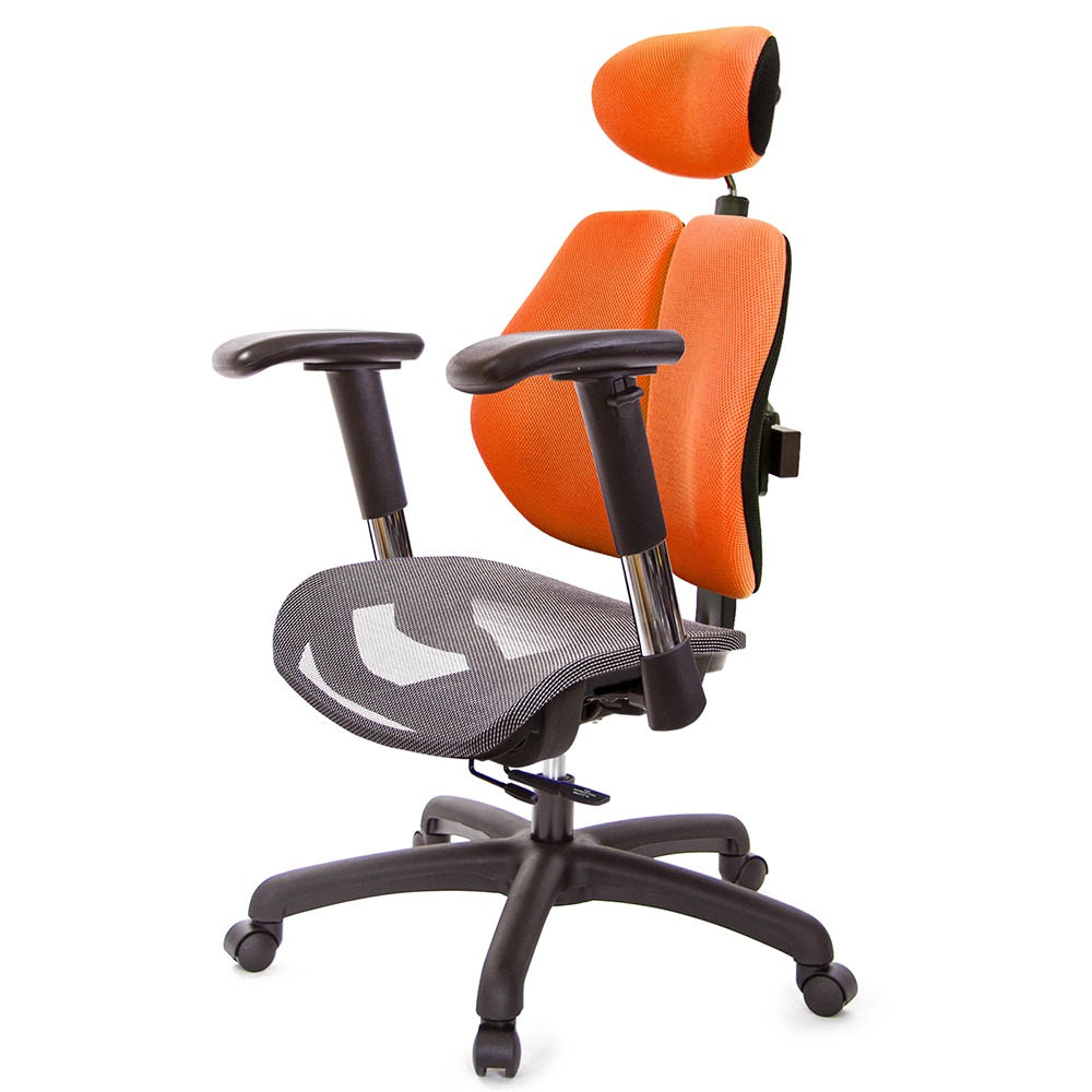 GXG 高雙背網座 工學椅(2D滑面金屬扶手)  型號2806 EA6-規格圖6