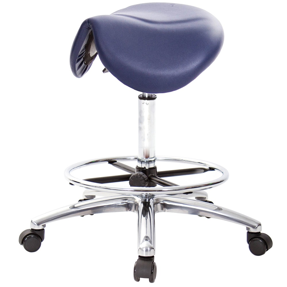 GXG 小馬鞍 工作椅 可前傾 (寬鋁腳+踏圈+防刮輪) 型號81T9 LU1XK-規格圖7