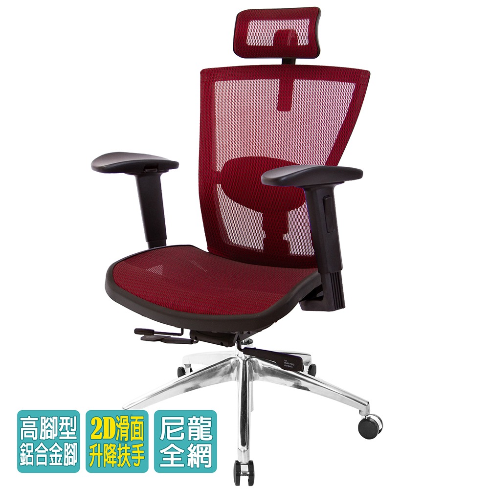 GXG 高背全網 電腦椅 (2D扶手/鋁腳) 型號85Z5 LUA2J-細節圖3